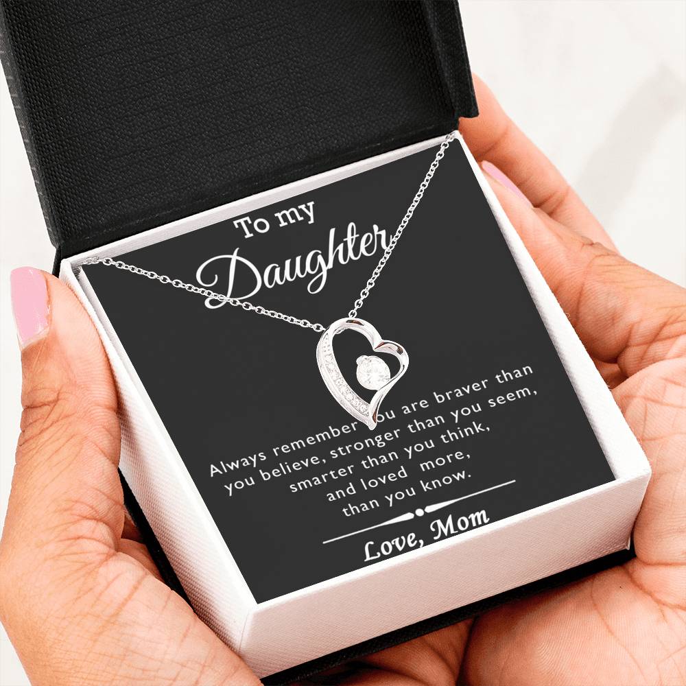 To My Daughter Always Remember Necklace, Daughter Mother Necklace, Daughter Gift From Mom