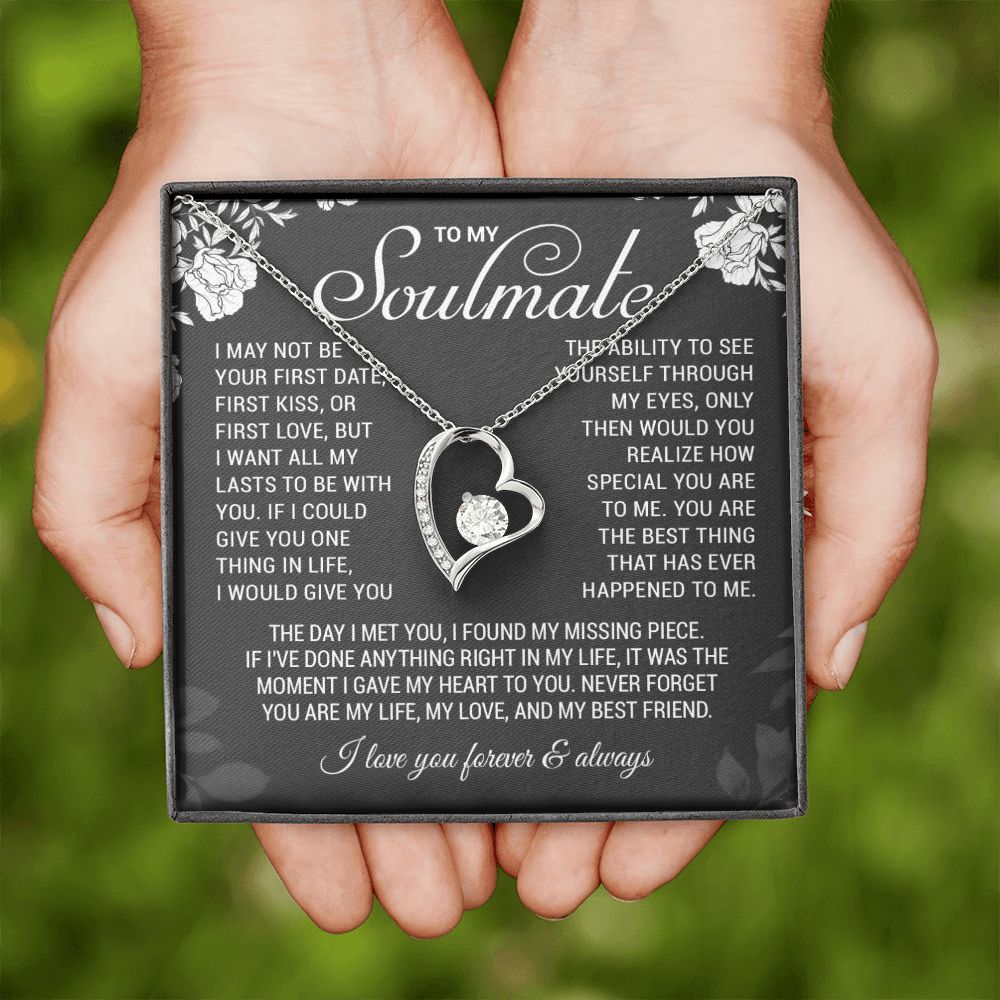 To My Soulmate Necklace, Gift for Wife, Girlfriend, Anniversary Gift, Xmas Gift