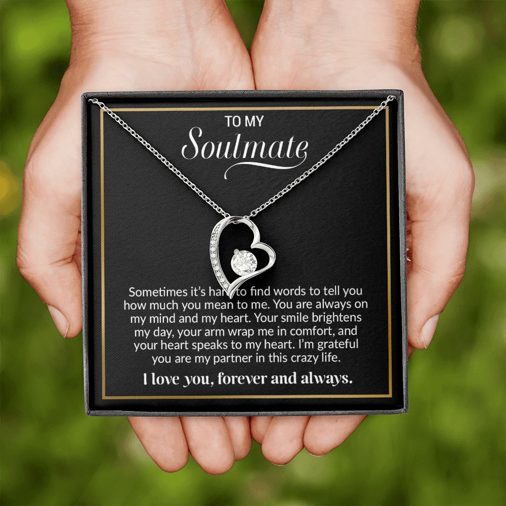 To My Soulmate Necklace, Valentine Gift For Her, Gift For Soulmate