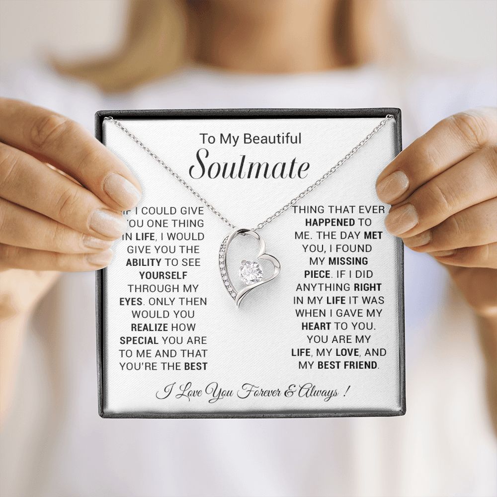 To My Soulmate Necklace, Gift For Wife, Gift from Husband, Valentine Days Gift