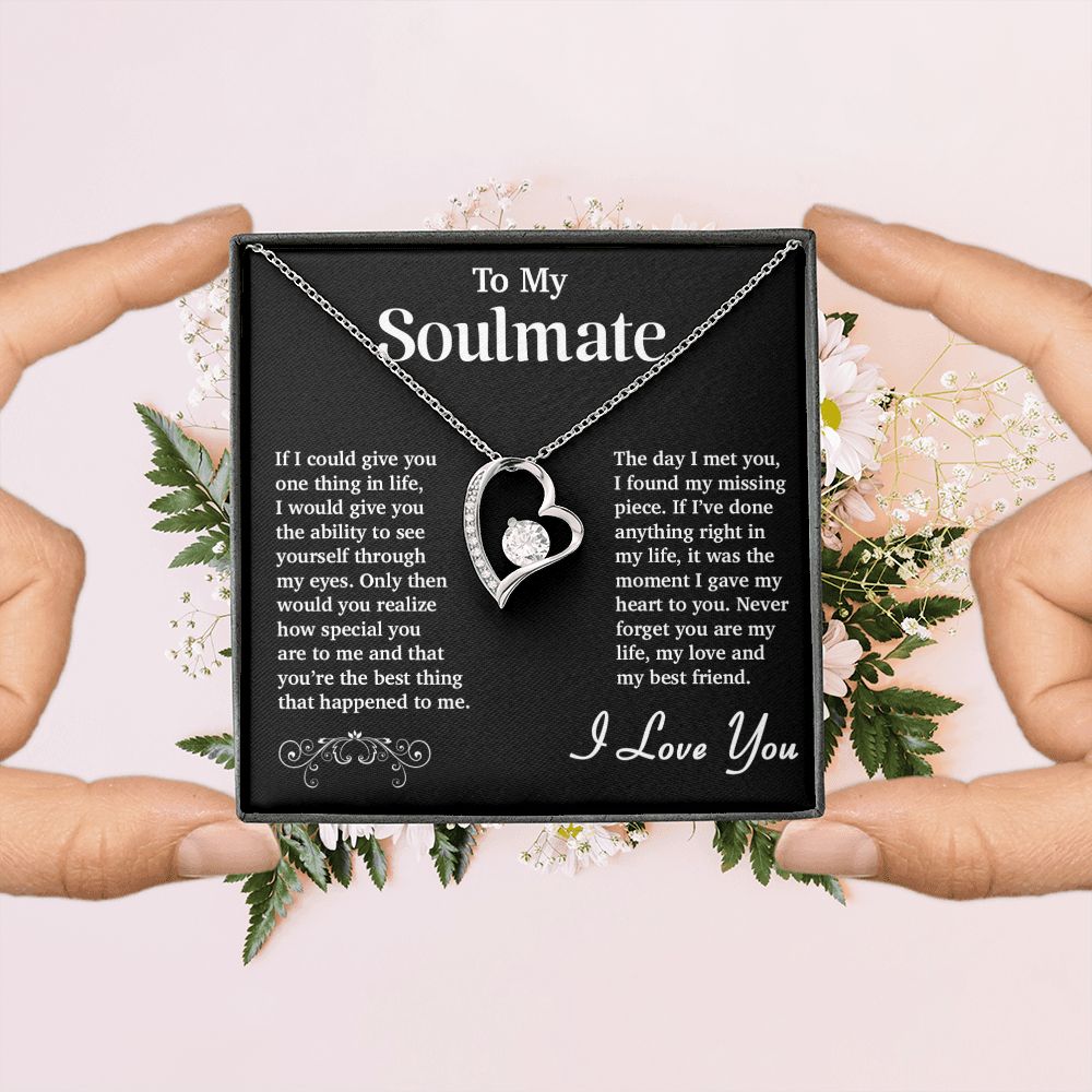 To My Soulmate Necklace, Valentine Gift For Her, Gift For Soulmate, Gift For Her