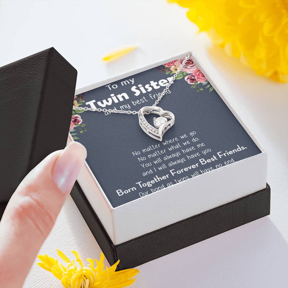 Twin Sister Necklace Gift, My Twin Necklace, Gift for Twin Sister Birthday Gift