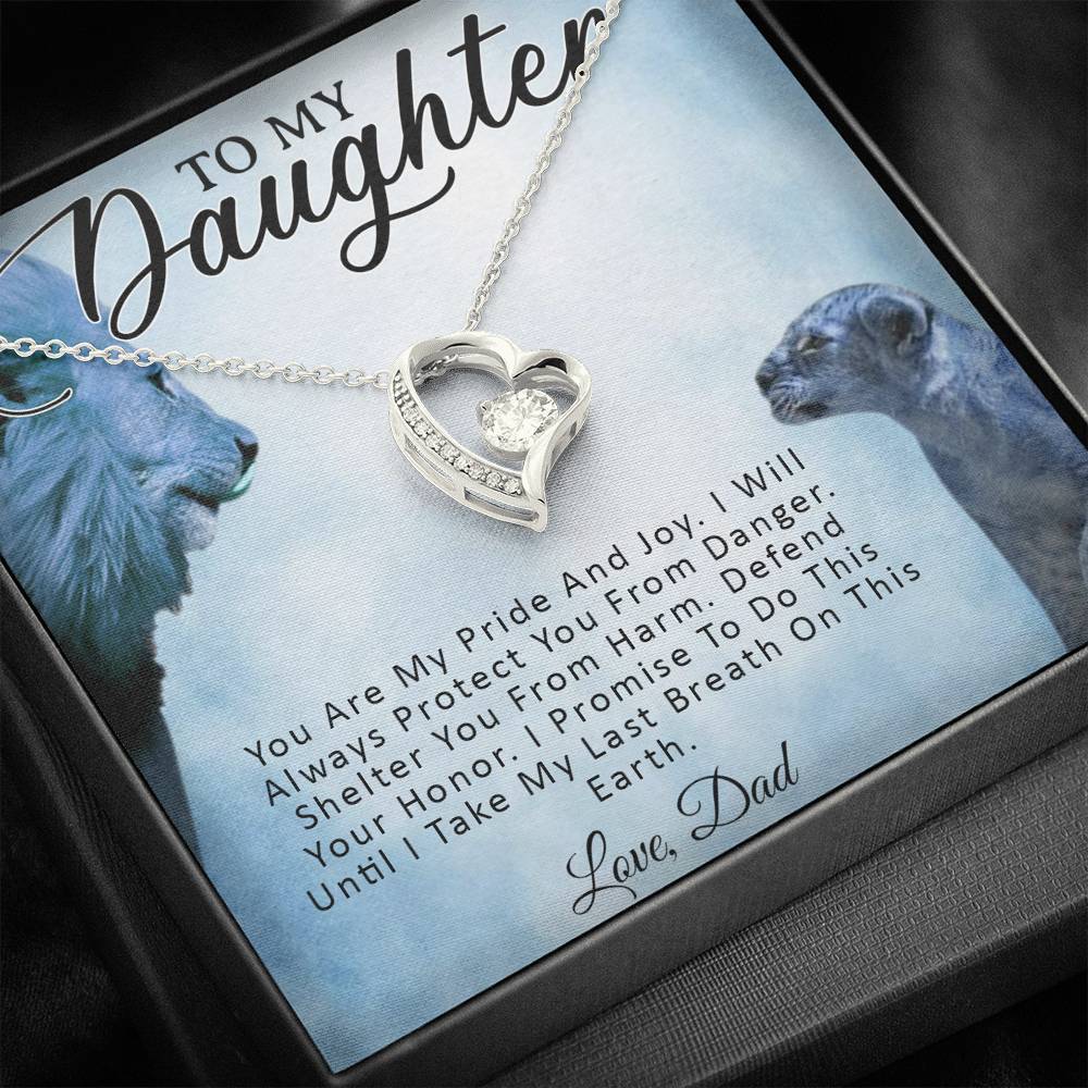 To My Daughter Necklace, Daughter Father Necklace, Daughter Gift from Dad