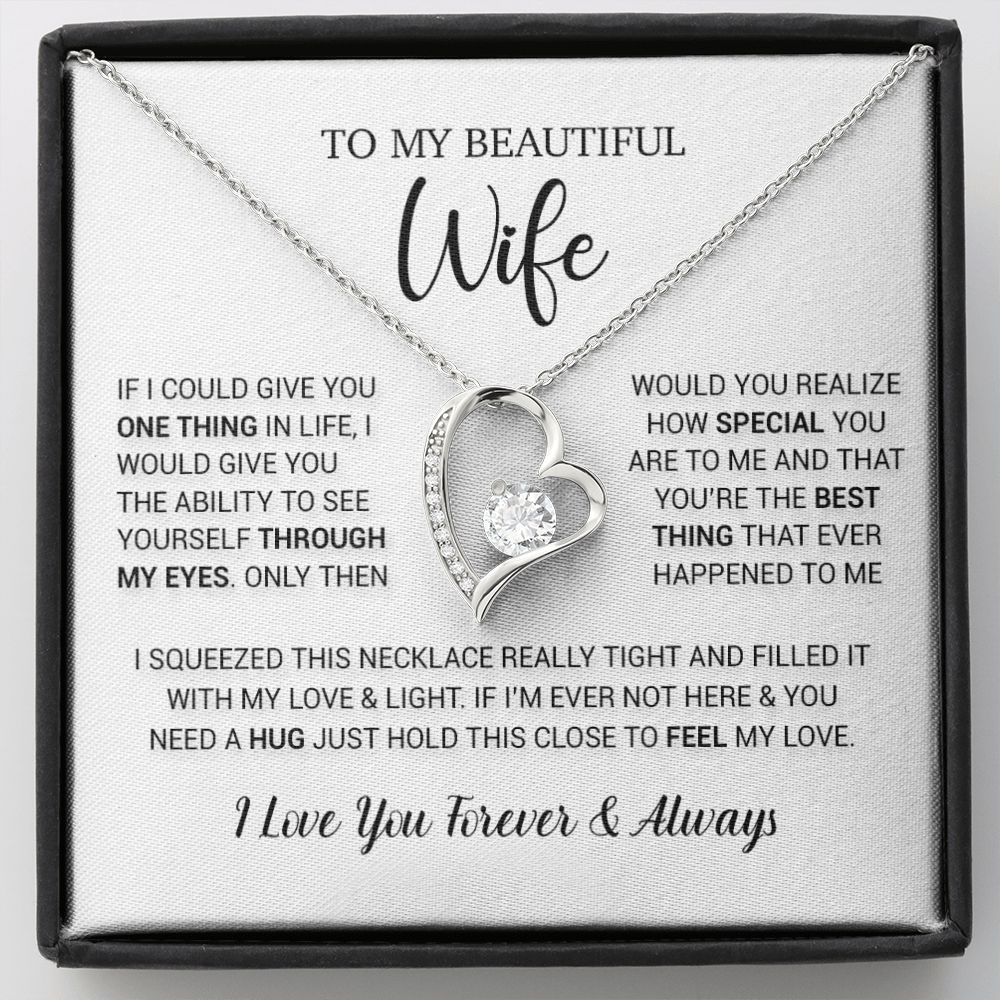 To My Wife Necklace Gift, Birthday Gifts For Wife, Anniversary Gift For Her