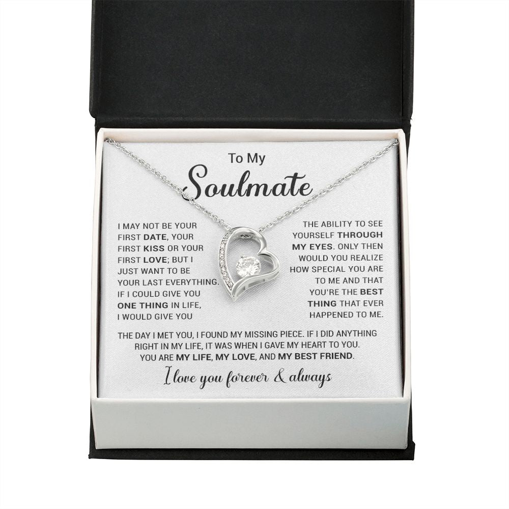 To My Soulmate Necklace, Gift for Wife, Girlfriend, Anniversary Gift, Xmas Gift