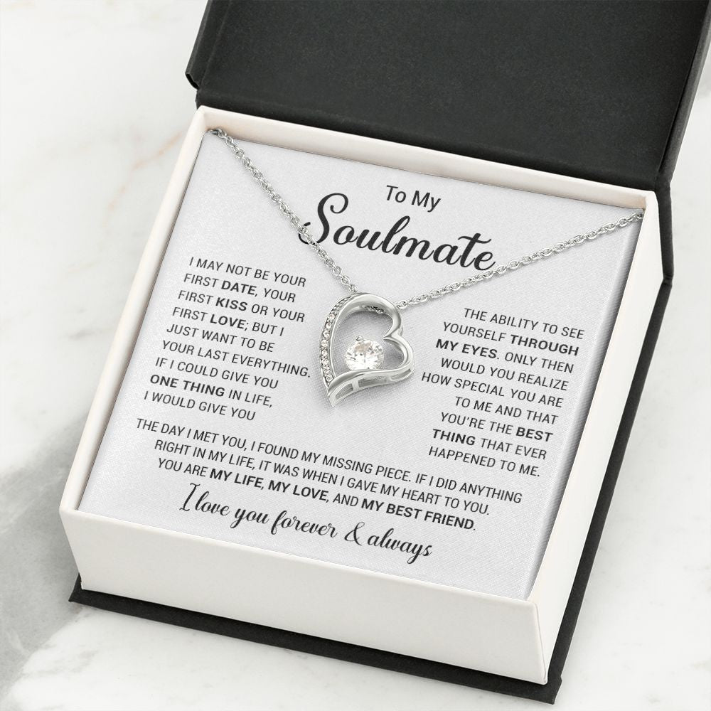 To My Soulmate Necklace, Gift for Wife, Girlfriend, Anniversary Gift, Xmas Gift