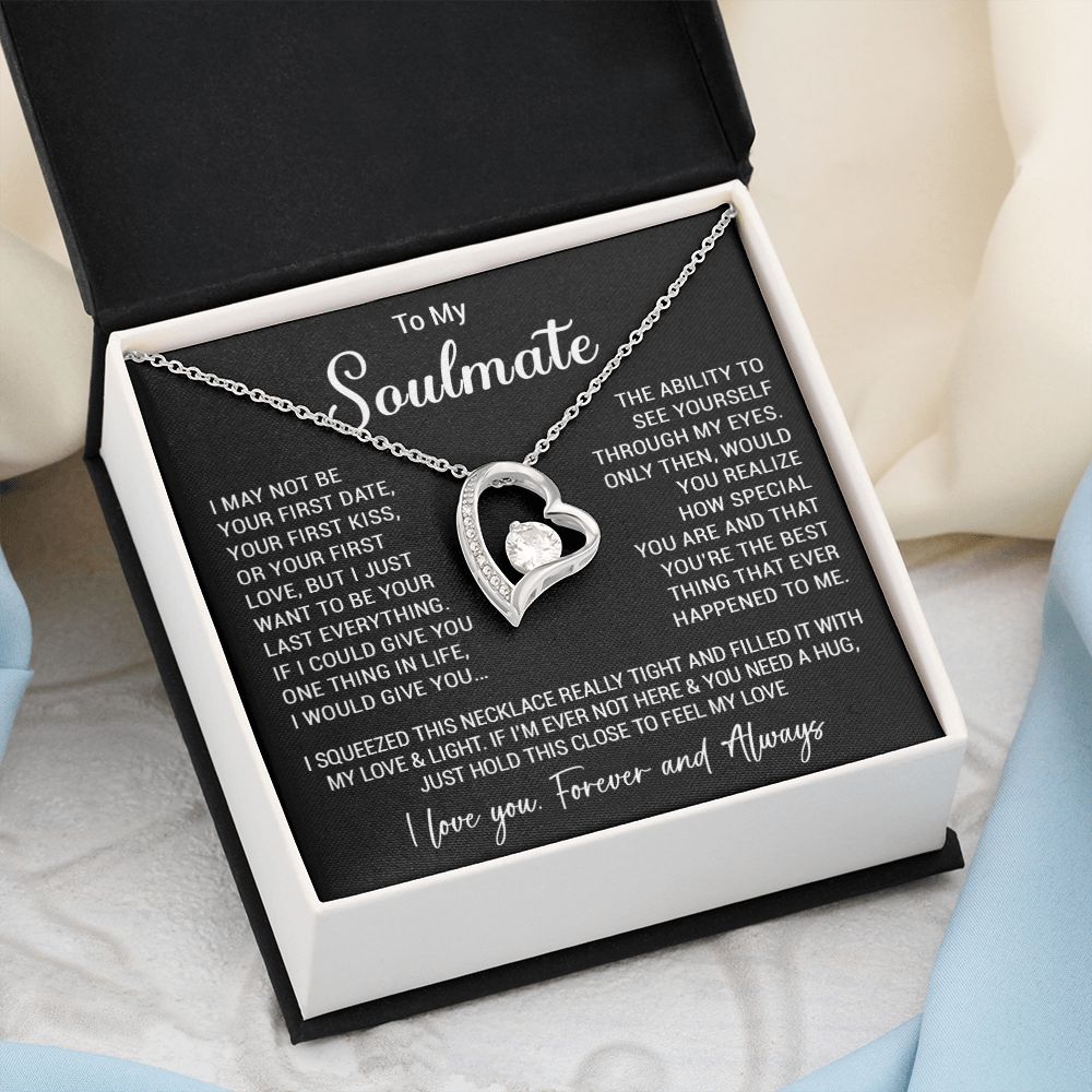 To My Soulmate Necklace Gift For Girlfriend Wife Birthday Gifts Christmas Gifts