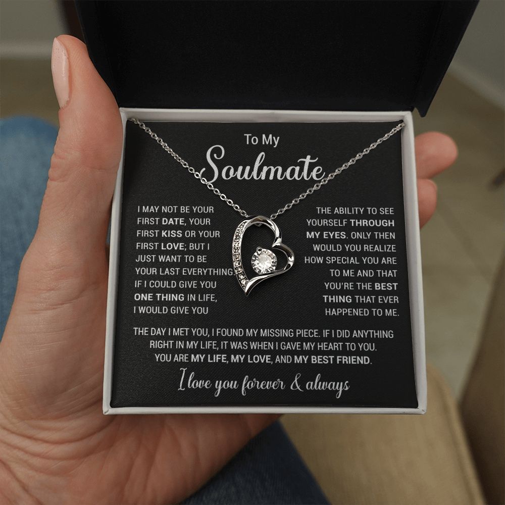 To My Soulmate Necklace, Gift for Wife, Girlfriend, Anniversary Gift, Xmas Gift