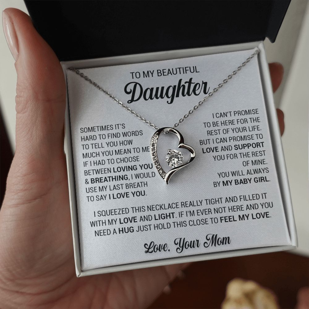 To My Daughter Necklace, Gift From Mom, Daughter Necklace, Gift For Her