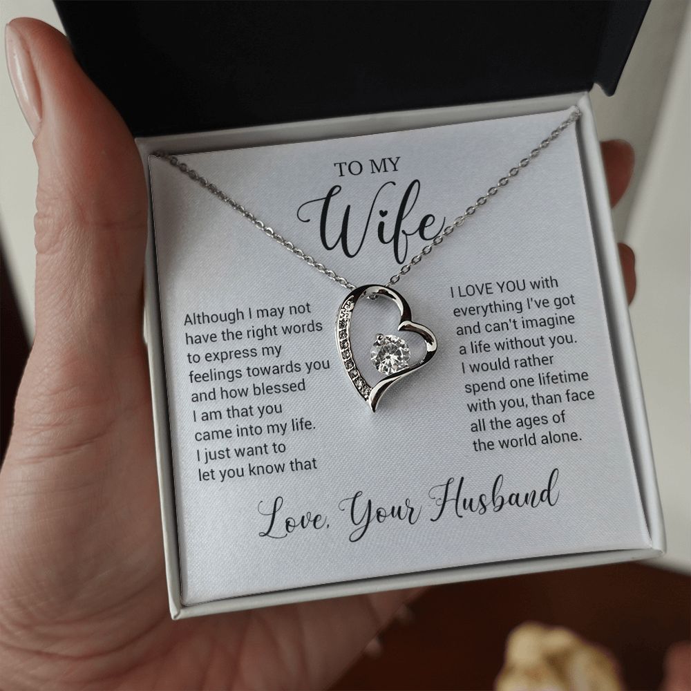 To My Wife Necklace, Wife Husband Necklace, Wife Birthday Gift, Valentine Gift