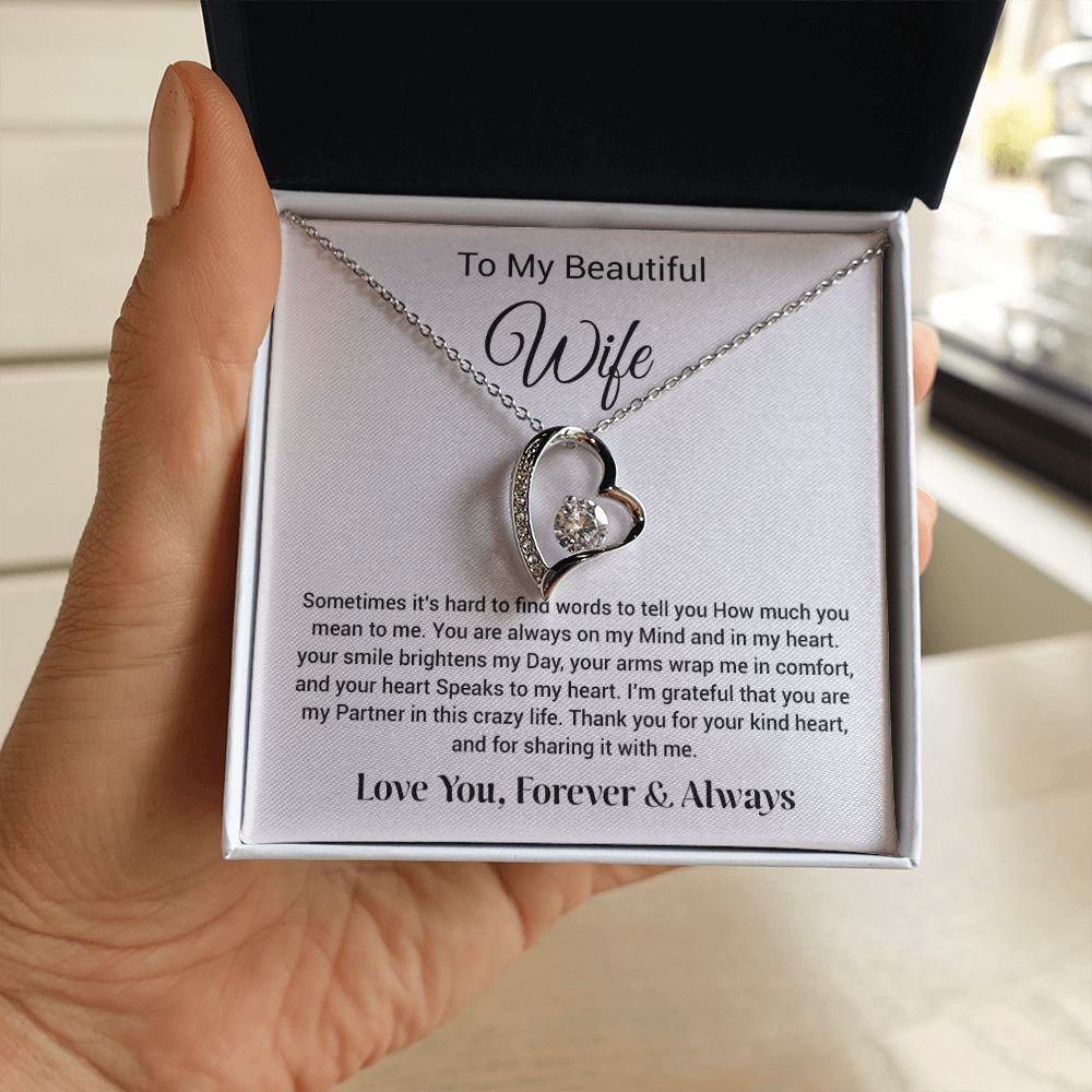 To My Wife Necklace, Gift for Wife, Girlfriend, Anniversary Gift, Birthday Gift