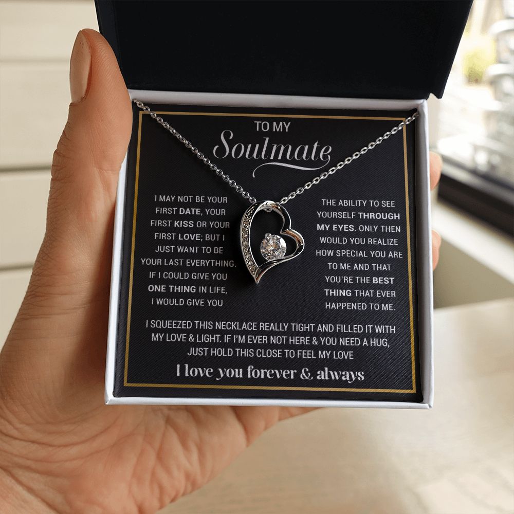 To My Soulmate Necklace, Gift For Wife, Gift from Husband, Valentine Days Gift