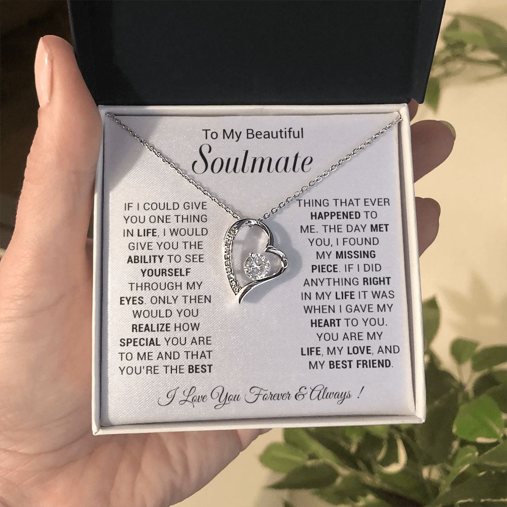 To My Soulmate Necklace, Gift For Wife, Gift from Husband, Valentine Days Gift