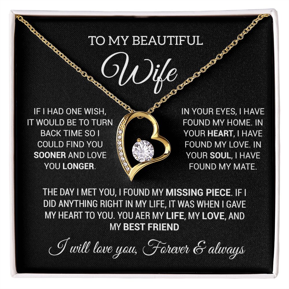 To My Wife Necklace, Gift For Wife, Anniversary Gift For Wife, Christmas Gifts