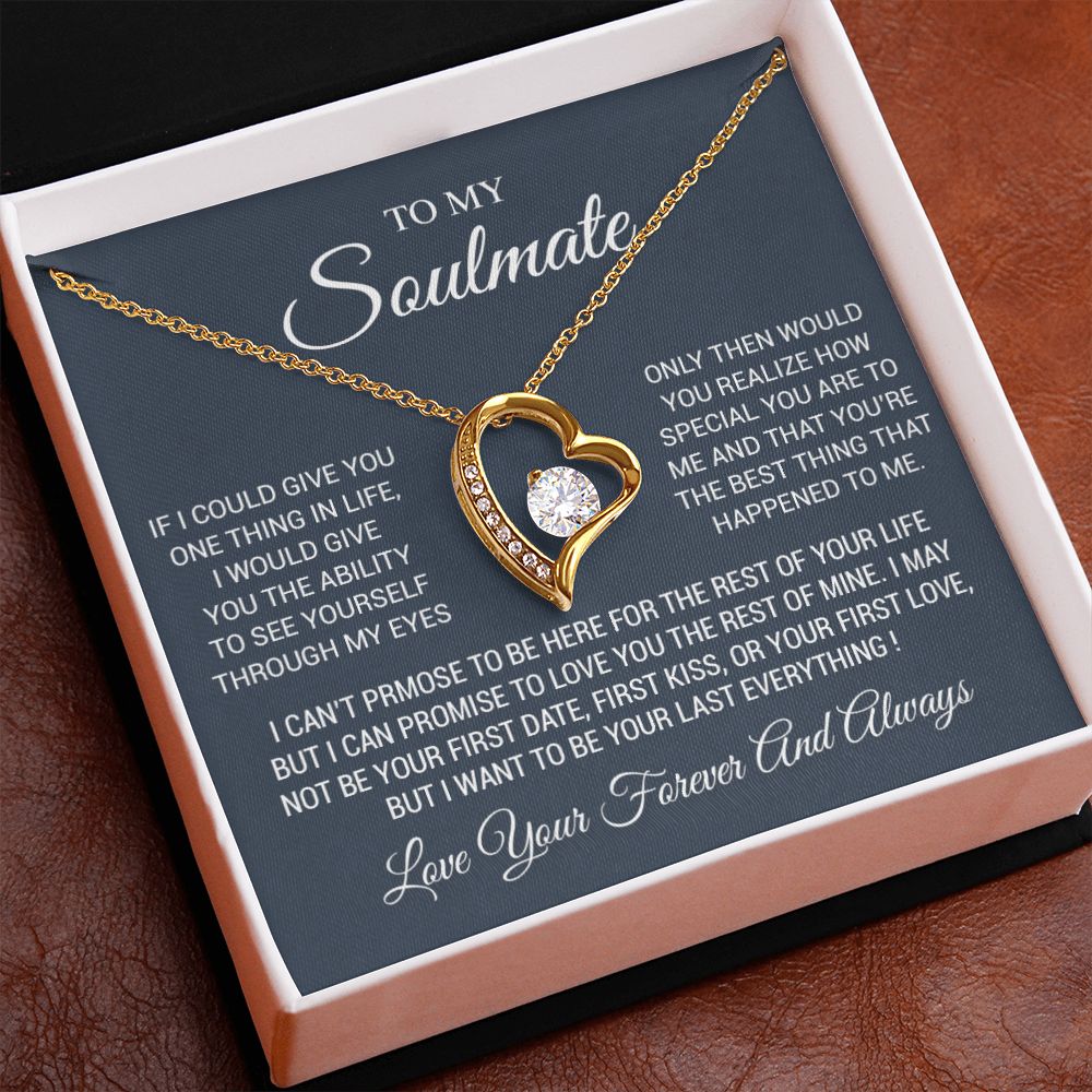 To My Soulmate Necklace, Soulmate Birthday, Soulmate Anniversary Gift