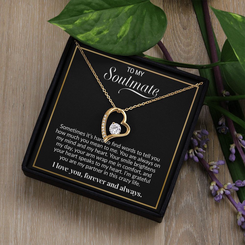 To My Soulmate Necklace, Valentine Gift For Her, Gift For Soulmate