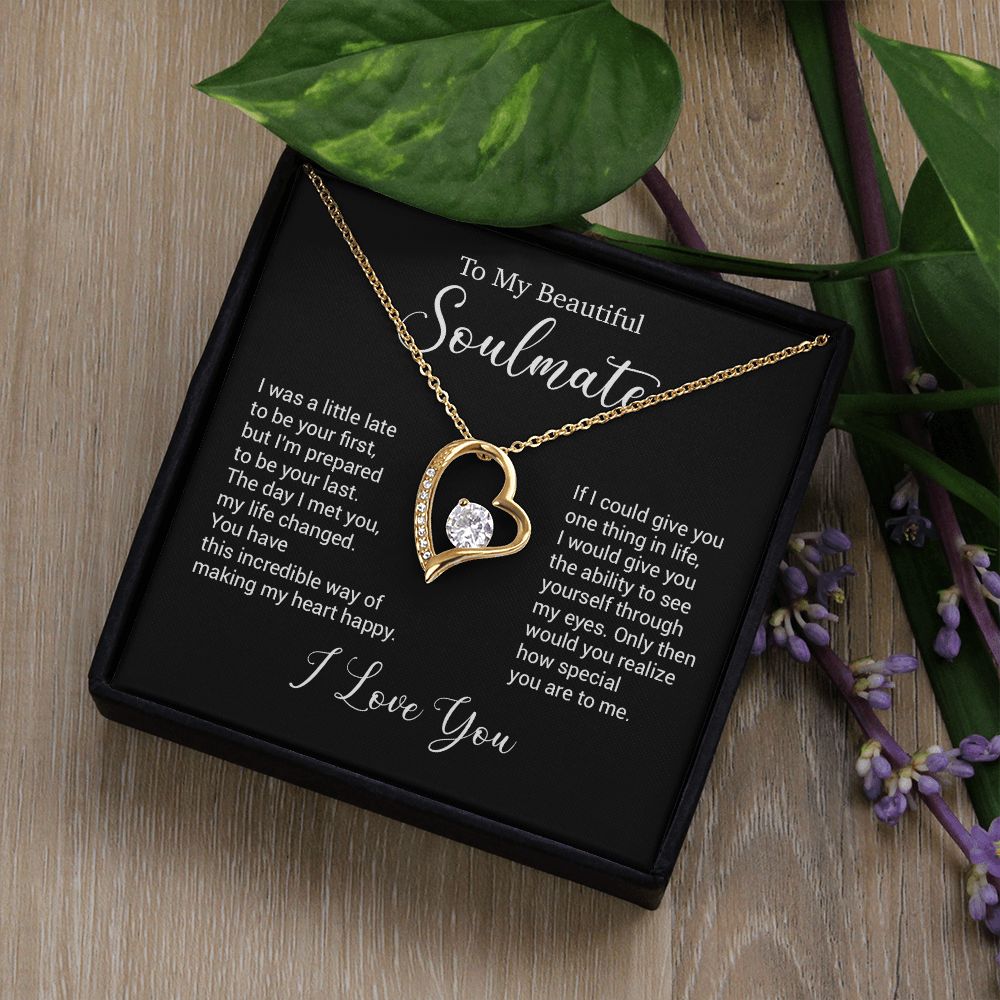 To My Soulmate Necklace, Valentine Gift For Her, Gift For Soulmate, Gift For Her