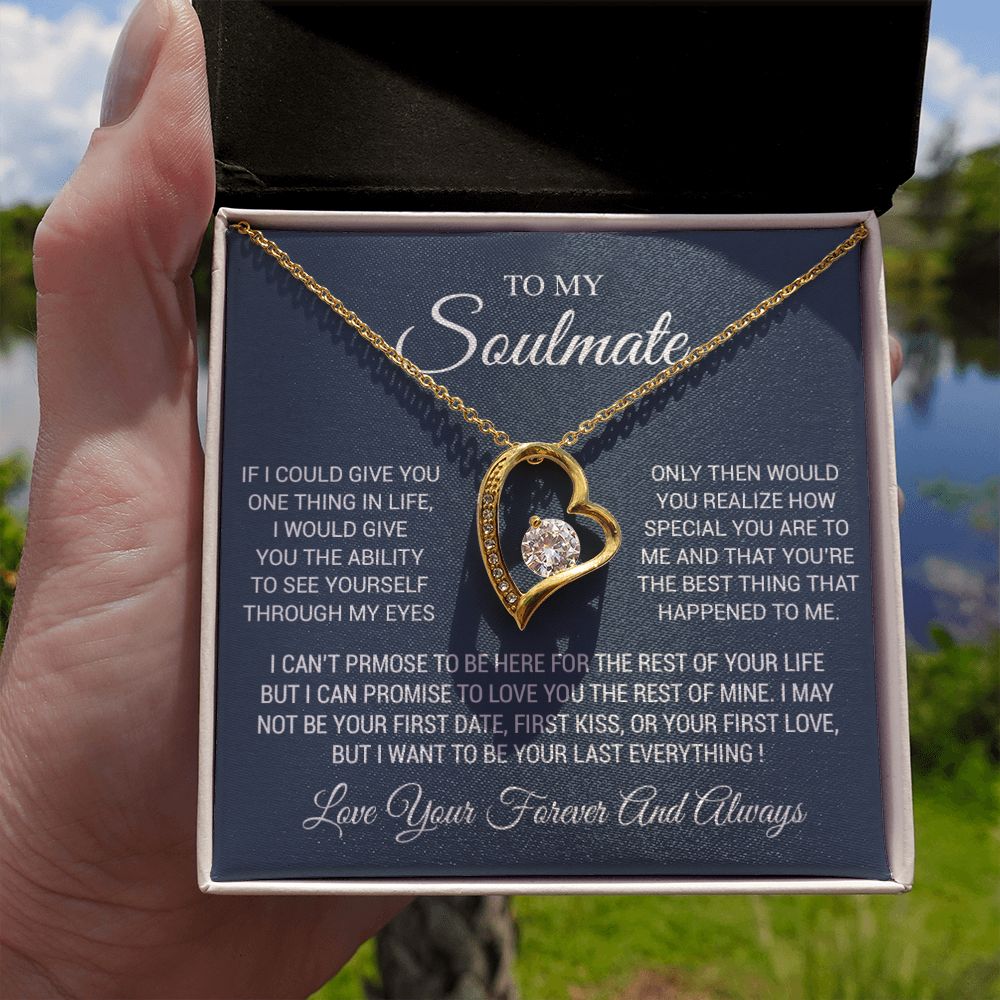To My Soulmate Necklace, Soulmate Birthday, Soulmate Anniversary Gift