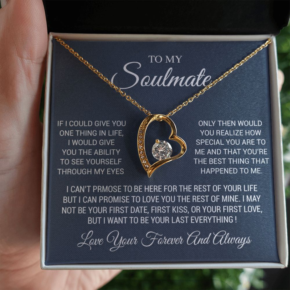 To My Soulmate Necklace, Soulmate Birthday, Soulmate Anniversary Gift