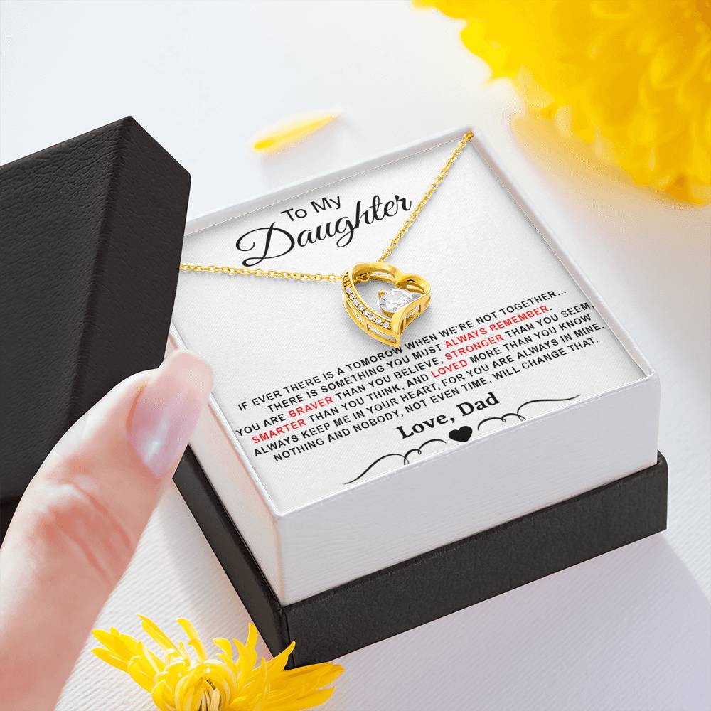 To My Daughter Necklace, Daughter Father Necklace, Daughter Gift from Dad