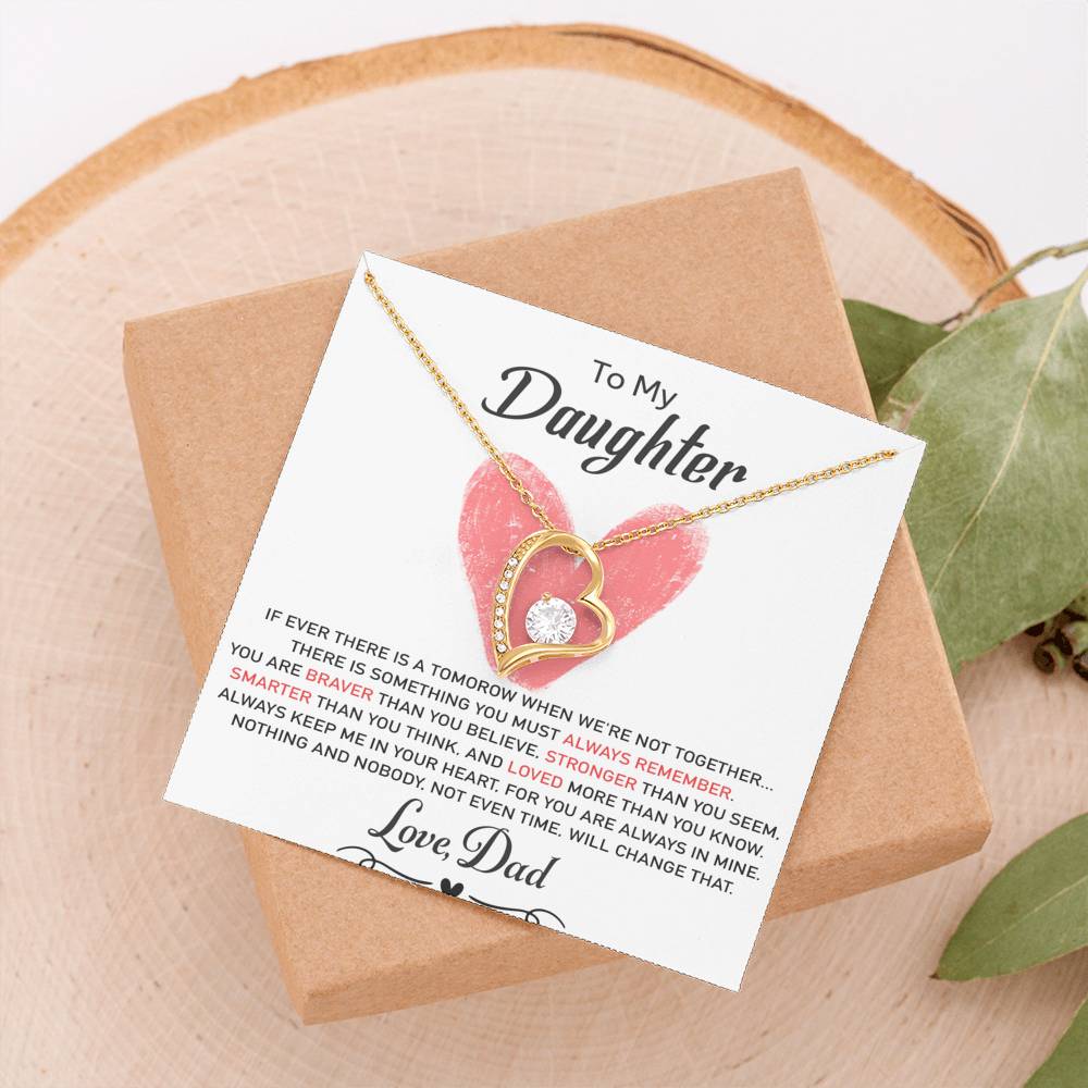 To My Daughter Necklace, Daughter Father Necklace, Daughter Gift from Dad