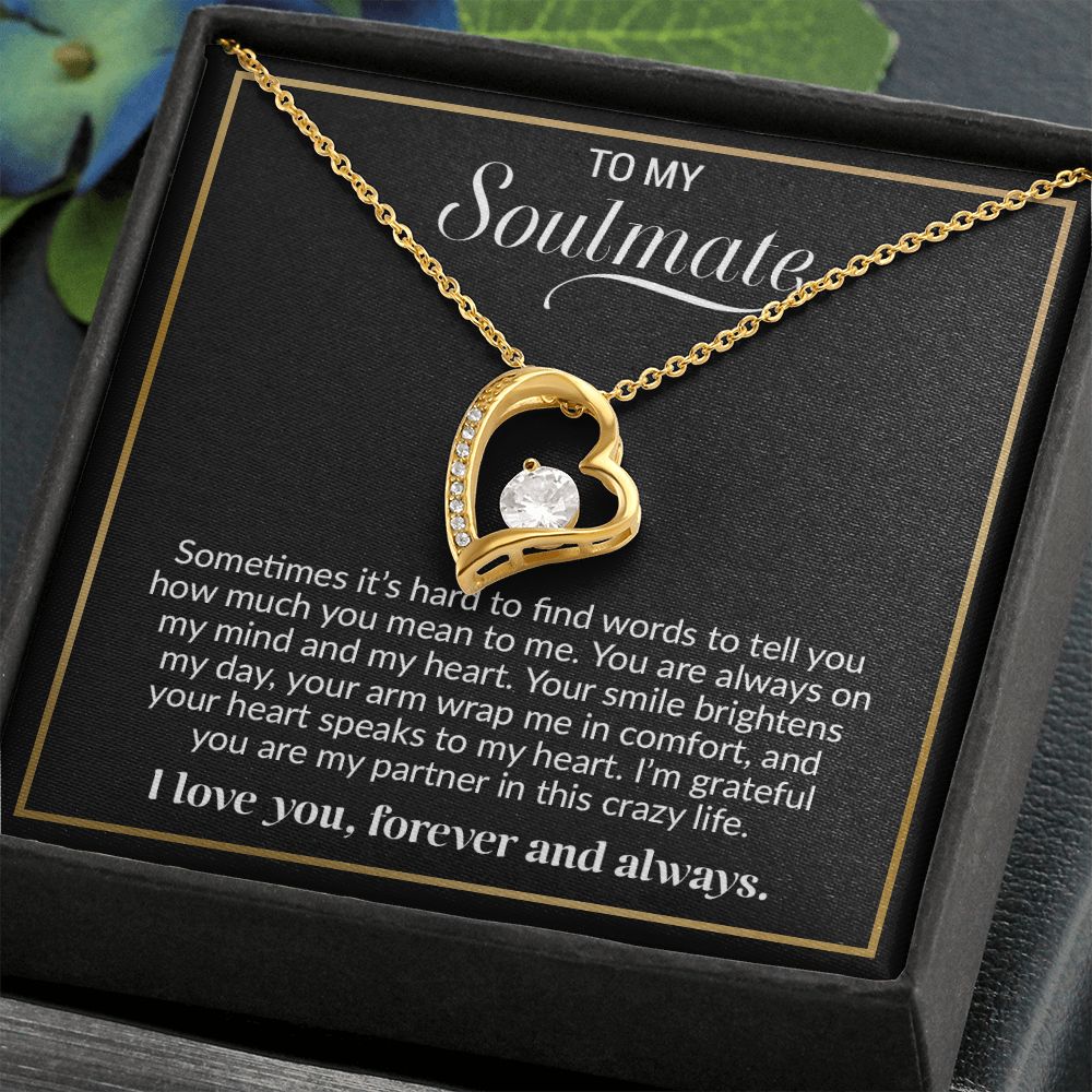 To My Soulmate Necklace, Valentine Gift For Her, Gift For Soulmate