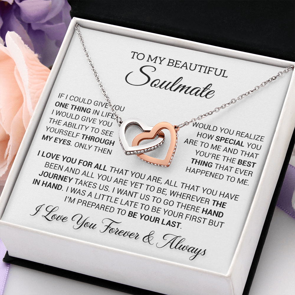 To My Soulmate Necklace, Gift For Wife Girlfriend From Husband, Mother's Day