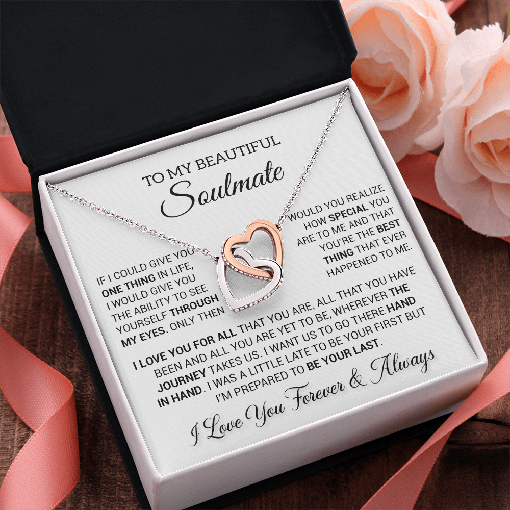 To My Soulmate Necklace, Gift For Wife Girlfriend From Husband, Mother's Day