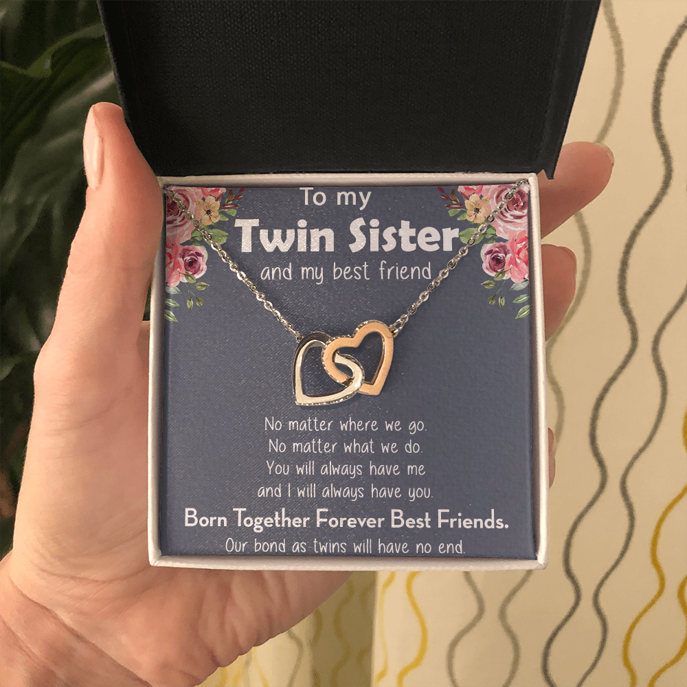 Twin Sister Necklace Gift, My Twin Necklace, Gift for Twin Sister Birthday Gift
