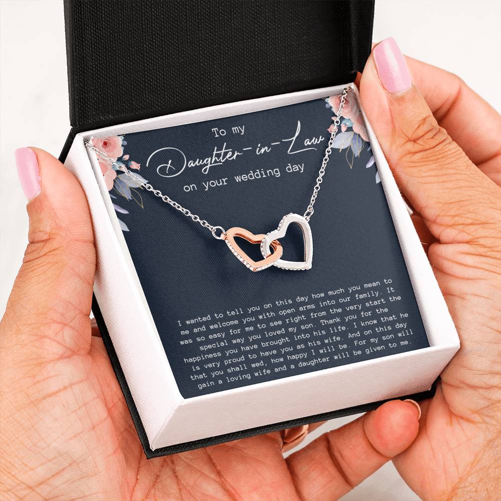 To My Daughter In Law Necklace, Wedding Gift, Bride Gift from Mother In Law Gift