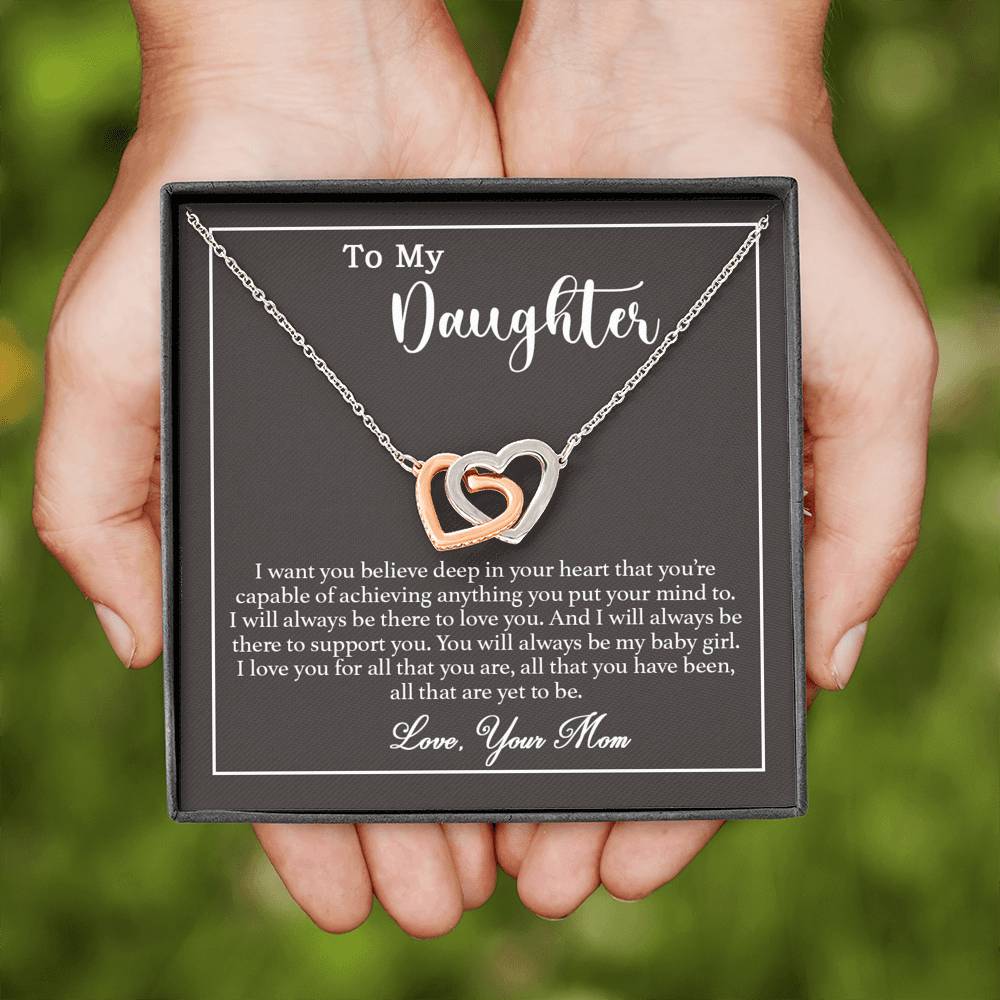 To My Daughter Necklace, Daughter Father Necklace, Daughter Gift from Mom