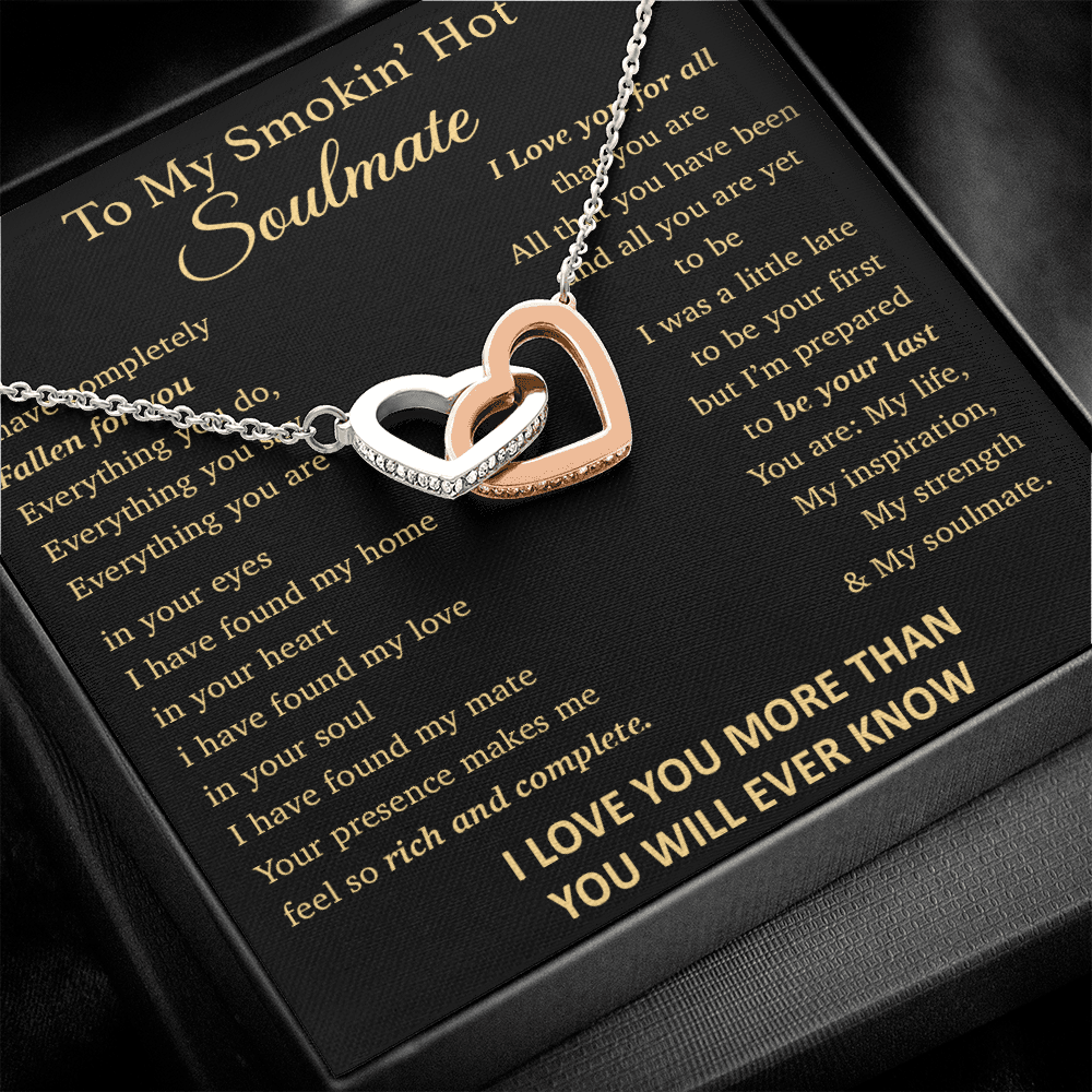 To My Soulmate Necklace Engagement Anniversary Gift for Her Birthday