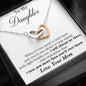 To My Daughter from Mom, Daughter Mother Necklace, Daughter Gift from Mom