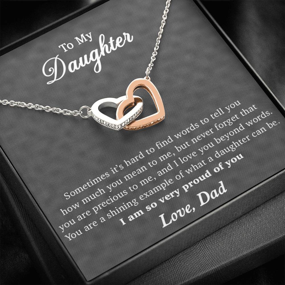 To My Daughter Necklace, Gift for Daughter from Dad, Birthday Gifts