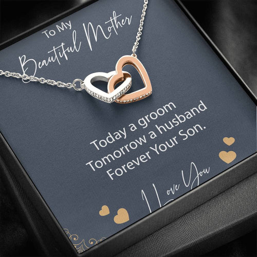 Groom to Mother Gift Necklace, Son to Mother on Wedding Day, Mother Gift From Son