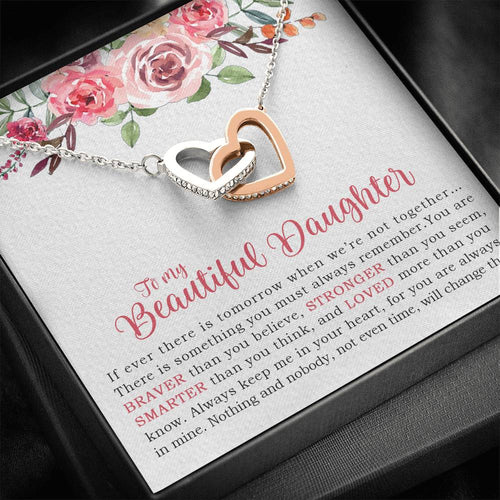 To My Beautiful Daughter Necklace, Dad And Daughter, Birthday Gift For Daughter