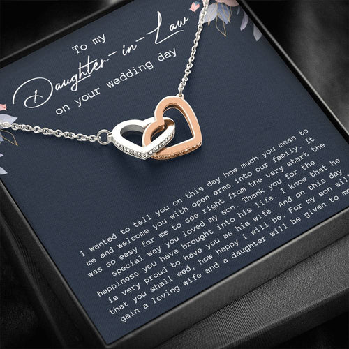 To My Daughter In Law Necklace, Wedding Gift, Bride Gift from Mother In Law Gift