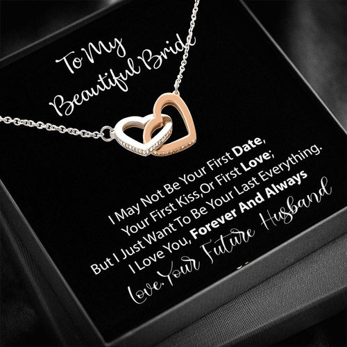 Groom to Bride Necklace Gift Wedding Day Gift for Bride from Groom to Bride Card