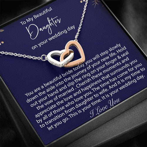 Daughter Gift on Wedding Day, Bride Gift from Mom, Daughter Wedding Day Necklace, Wedding Gift for Daughter