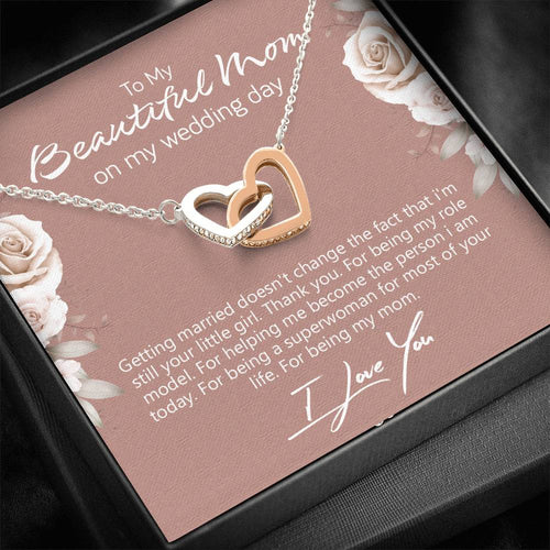 Mom Wedding Gift from Bride Necklace, Gift for Mom on Wedding Day, Mother of the Bride Necklace