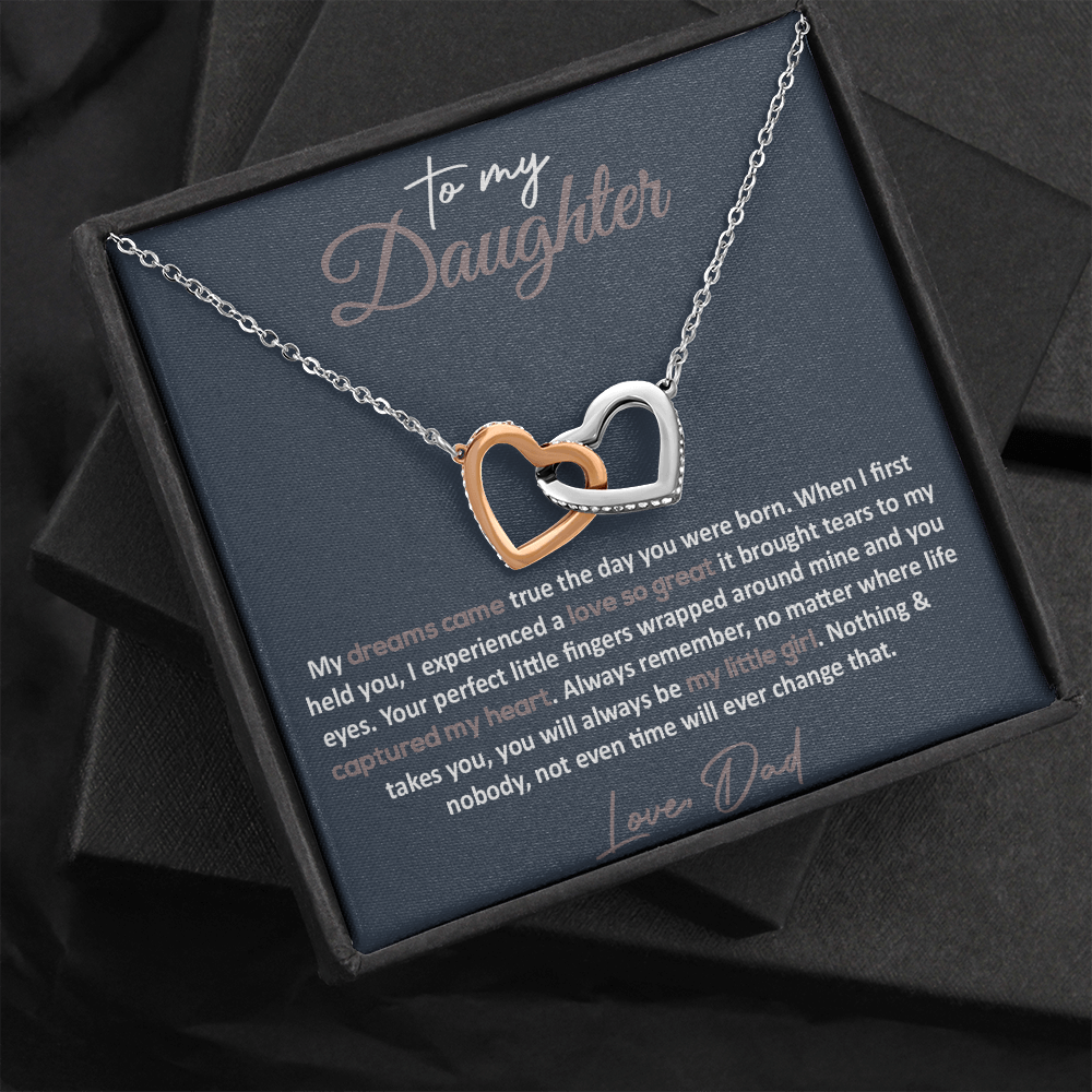 To My Daughter Necklace, Gift For Daughter From Dad, Daughter Father Necklace