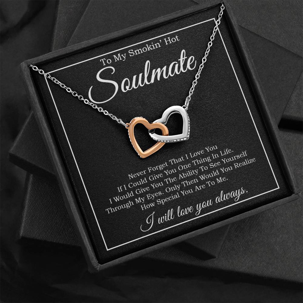 To My Smokin' Hot Soulmate Necklace, Birthday Necklace For Wife,Birthday Gift