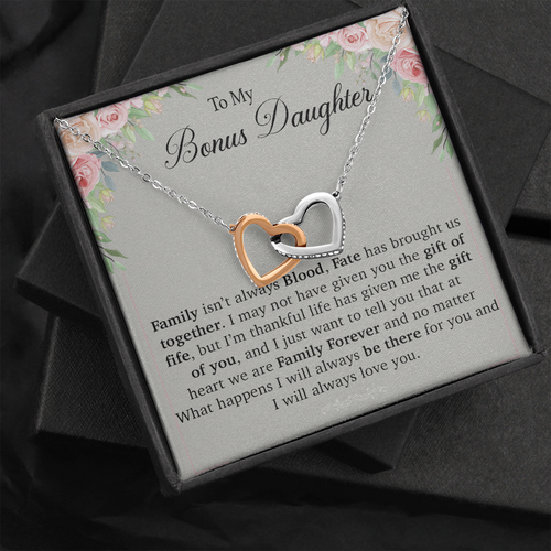 To My Bonus Daughter Necklace, Stepdaughter Gift, Bonus Daughter Birthday Gift