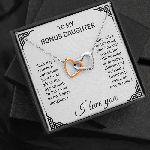 To my Bonus Daughter Necklace, Bonus Daughter, Step Daughter Gift