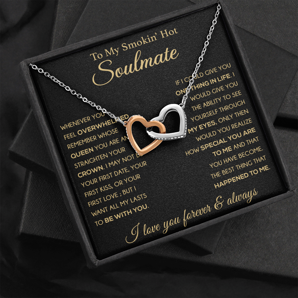To My Soulmate Necklace Engagement Anniversary Gift for Her Birthday