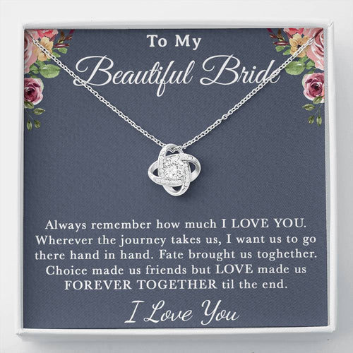 To My Bride Gift From Groom Necklace, Wedding Day Gift For Bride From Groom, Groom To Future Wife Gift