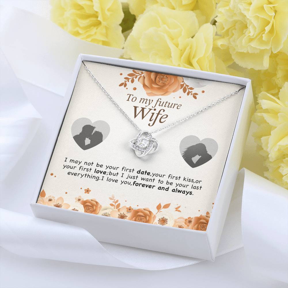 To My Future Wife Love Knot Necklace, Engagement Gift for Future Wife Gift