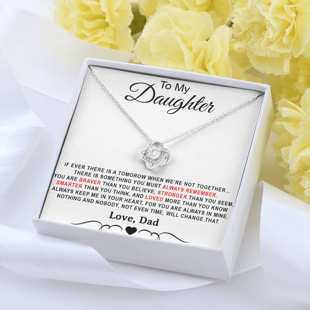To My Daughter Necklace, Daughter Father Necklace, Daughter Gift from Dad