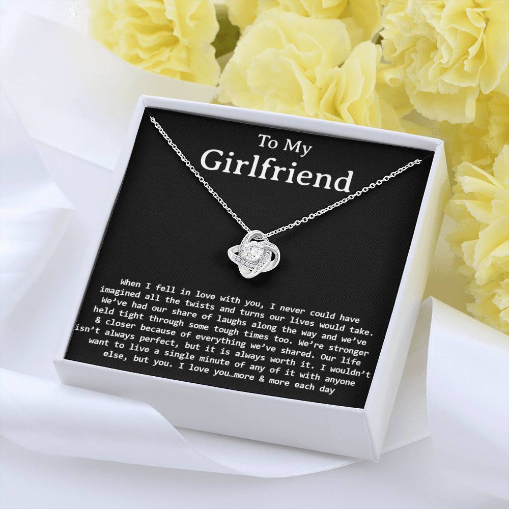 To My Girlfriend Necklace, Necklace for Girlfriend,Valentine Day Gifts for Girlfriend