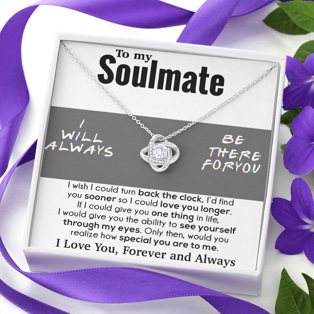 To My Soulmate Necklace Engagement Anniversary Gift for Her Birthday
